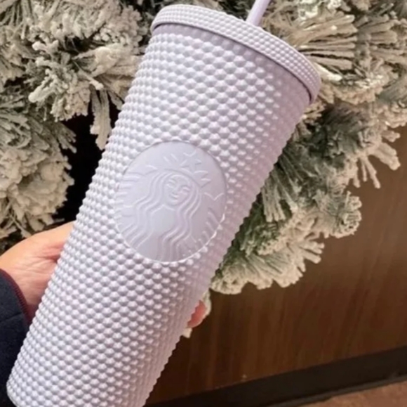Starbucks 2021 US Matte Mint Green & Lilac Venti Studded Tumblers 💚NEW SET💜 - Picture 3 of 6